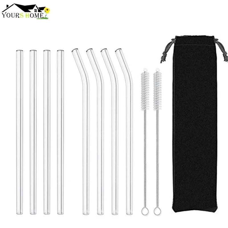 4Pcs Glass Straws Reusable Drinking Glass Tube Eco-friendly With Cleaning Brush Events Party Favors Supply
4Pcs Glass Straws Reusable Drinking Glass Tube Eco-friendly With Cleaning Brush Events Party Favors Supply