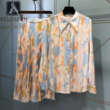 AEESEEN Autumn New Fashion Sets Women Designer Lantern Sleeve Vintage Print Office Blouse Top and Long Skirt 2 Two Pieces Sut
AEESEEN Autumn New Fashion Sets Women Designer Lantern Sleeve Vintage Print Office Blouse Top and Long Skirt 2 Two Pieces Sut