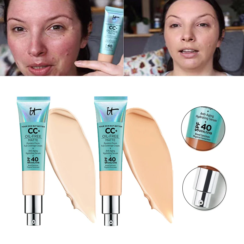 Concealer Cream Matter Oil-Control Makeup Base Full Cover Dark Circle Eyes SPF 40 Make Up Skin Brighten Cream CC It Cosmetics
Concealer Cream Matter Oil-Control Makeup Base Full Cover Dark Circle Eyes SPF 40 Make Up Skin Brighten Cream CC It Cosmetics