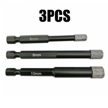 3PCS 6/8/10mm Brazed Diamond Dry Drill Bits For Stone Porcelain Tile Masonry Multi-purpose Drilling
3PCS 6/8/10mm Brazed Diamond Dry Drill Bits For Stone Porcelain Tile Masonry Multi-purpose Drilling