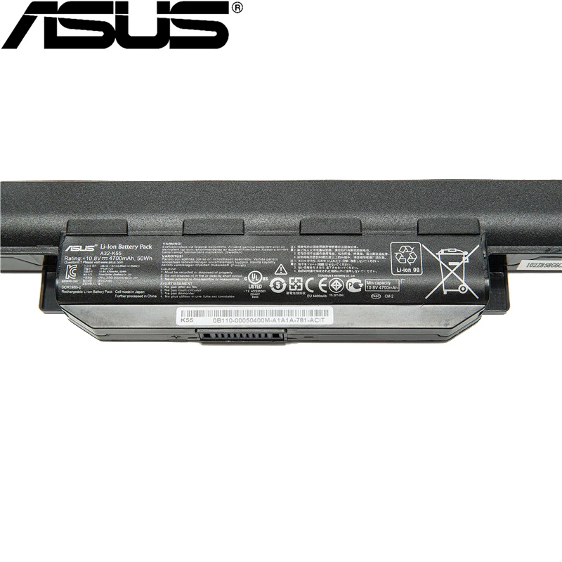 NEW Original Asus A32-K55 A33-K55 K55 A41-K55 A75A A45DE K75A X55A A75DE A95 A55D X75V K45D K45VM A45A 4700MAH Laptop Battery
NEW Original Asus A32-K55 A33-K55 K55 A41-K55 A75A A45DE K75A X55A A75DE A95 A55D X75V K45D K45VM A45A 4700MAH Laptop Battery