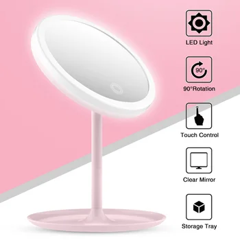 LED Makeup Mirror Vanity Light Magnifying Beauty Countertop Touch Screen Cosmetic Small Mirror Gift Stepless Dimmable 90 Degree
LED Makeup Mirror Vanity Light Magnifying Beauty Countertop Touch Screen Cosmetic Small Mirror Gift Stepless Dimmable 90 Degree