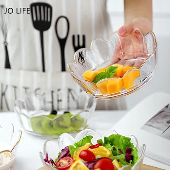 JO LIFE Cute Flower Bowl Gold Side Crystal Transparent Glass Bowl Household Decorative Tableware Salad Plate 
JO LIFE Cute Flower Bowl Gold Side Crystal Transparent Glass Bowl Household Decorative Tableware Salad Plate