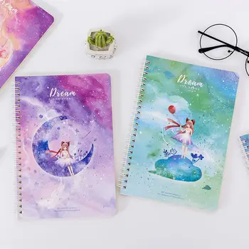 4 pcs/lot Creative Dream Girl Coil Notebook Cute Loose leaf Blank Word Book Card Tearable Notepads Stationery school supplies
4 pcs/lot Creative Dream Girl Coil Notebook Cute Loose leaf Blank Word Book Card Tearable Notepads Stationery school supplies