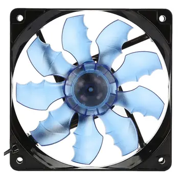 DC 12V 120mm 4 LED Noiseless PC Computer Case Cooling Cooler Fan 1300RPM(blue)