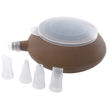 Brown Teapot Shaped Large Size Food Degree Silicone Piping Pot Dessert Decorators for Milk Sauce Macaron Decoration Pot
Brown Teapot Shaped Large Size Food Degree Silicone Piping Pot Dessert Decorators for Milk Sauce Macaron Decoration Pot