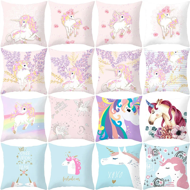 Pink Unicorn Home Decorative Cushion Cover For Sofa Chair Bed Cartoon Printing Polyester Pillow Case 45x45cm Square Pillowcase
Pink Unicorn Home Decorative Cushion Cover For Sofa Chair Bed Cartoon Printing Polyester Pillow Case 45x45cm Square Pillowcase