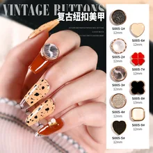 Nail Art Amber Vintage Buttons Shell Leopard Leather Mixed Three-dimensional DIY Nail Decoration Alloy Jewelry Nail Accessories 
Nail Art Amber Vintage Buttons Shell Leopard Leather Mixed Three-dimensional DIY Nail Decoration Alloy Jewelry Nail Accessories