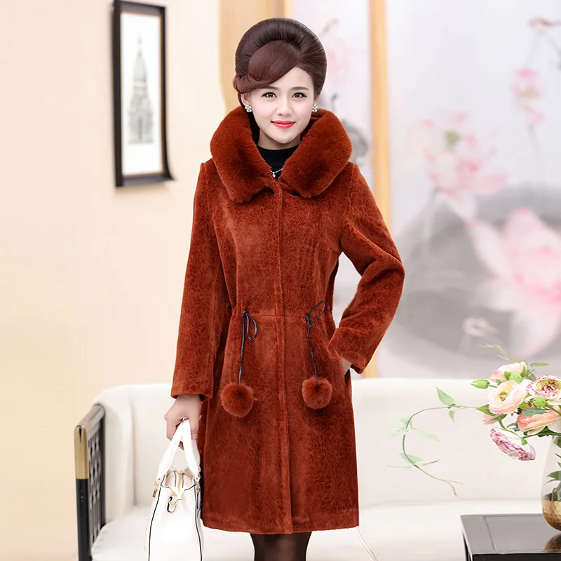 Middle-aged WOMEN'S Apparels Autumn And Winter New Style Middle-aged Women Dress Plush Mid-length Cardigan Sheep Shearing Warm L
Middle-aged WOMEN'S Apparels Autumn And Winter New Style Middle-aged Women Dress Plush Mid-length Cardigan Sheep Shearing Warm L