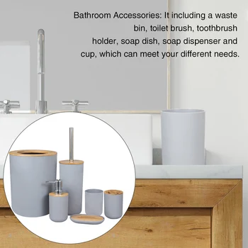 Home Hotel Toilet Brush Kitchen Dish Bamboo Wooden Shower Soap Dispenser Bathroom Accessories Set Living Room Large Capacity Cup 
Home Hotel Toilet Brush Kitchen Dish Bamboo Wooden Shower Soap Dispenser Bathroom Accessories Set Living Room Large Capacity Cup