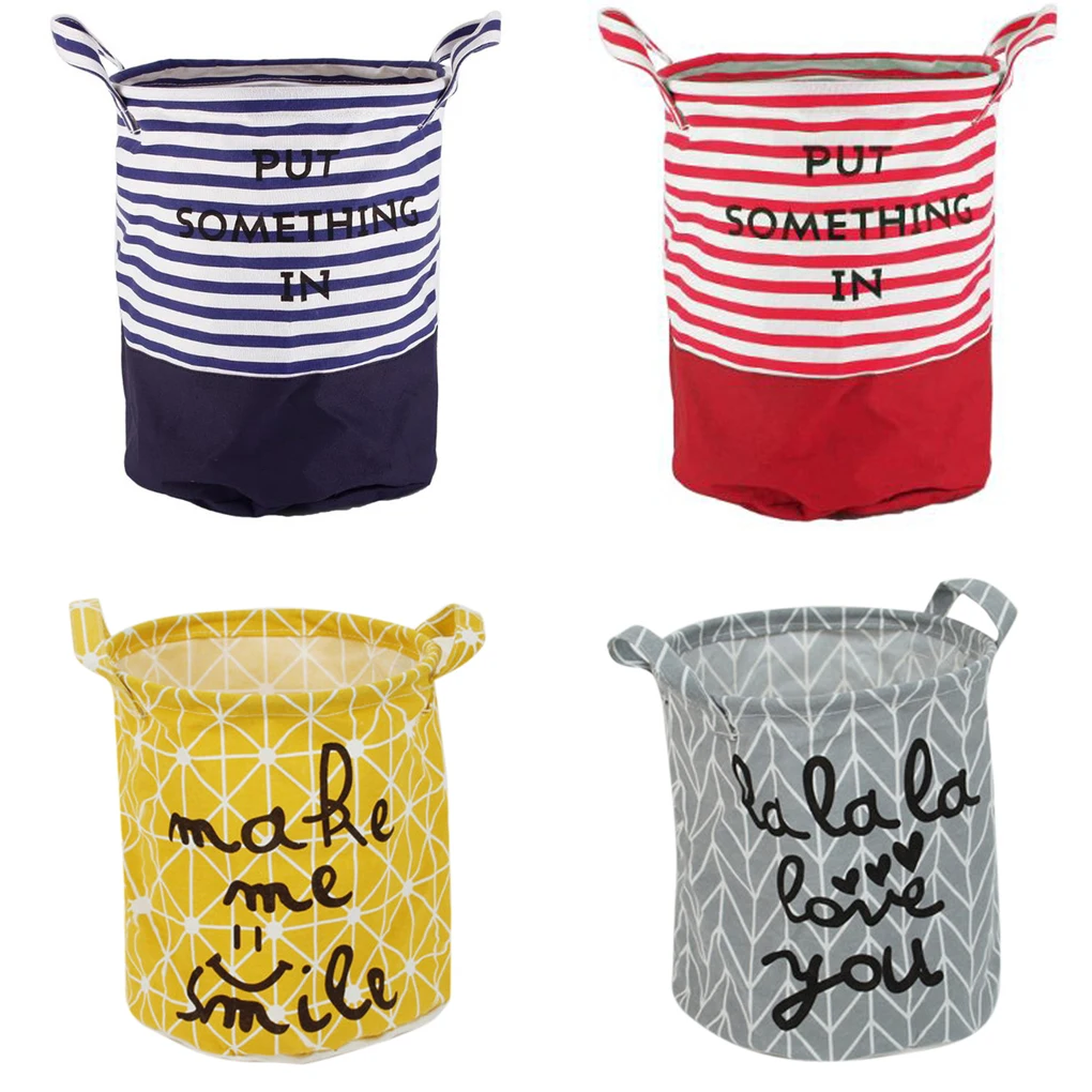 2019 New Storage Baskets Folding Laundry Basket Yellow Couple Linen Washing Clothes Barrel Bag With Handles Kids Toys Hamper Bag