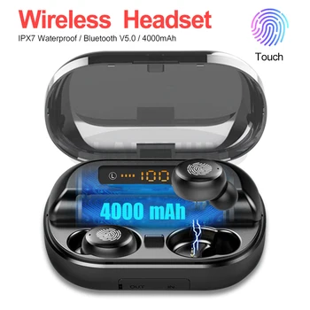 9D Stereo Sport Headphone with 4000mAh Power Bank Wireless Bluetooth 5.0 Earphones IPX7 Waterproof TWS Bluetooth Earphone
9D Stereo Sport Headphone with 4000mAh Power Bank Wireless Bluetooth 5.0 Earphones IPX7 Waterproof TWS Bluetooth Earphone