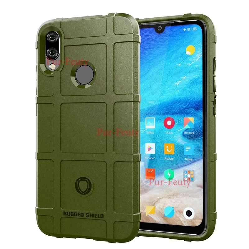 Противоударный резиновый чехол для Xiaomi Redmi Note 5 Pro Plus армейского цвета силиконовый