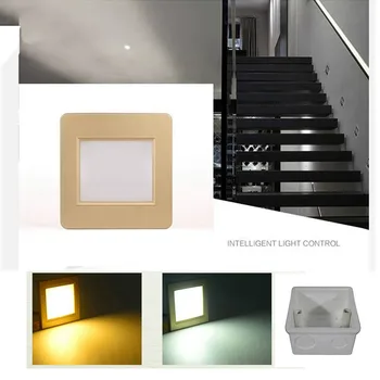 10pcs/lot Radar Sensor LED Stair Light 100V-240V 1.5W Square Recessed Step in Lamps Footlight 90mm Wall Corner Lamp 86# box
10pcs/lot Radar Sensor LED Stair Light 100V-240V 1.5W Square Recessed Step in Lamps Footlight 90mm Wall Corner Lamp 86# box