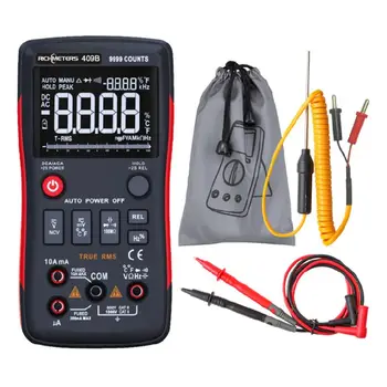 Digital Multimeter Button 9999 Counts Accuracy Measuring With Analog Bar Graph AC DC Voltage Ammeter Current Ohm Auto Manual
Digital Multimeter Button 9999 Counts Accuracy Measuring With Analog Bar Graph AC DC Voltage Ammeter Current Ohm Auto Manual