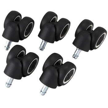 5Pcs/Set 2Inch Office Chair Caster Wheels Stem Universal for Replacement Protecting Floor Rubber Twin Wheels 
5Pcs/Set 2Inch Office Chair Caster Wheels Stem Universal for Replacement Protecting Floor Rubber Twin Wheels
