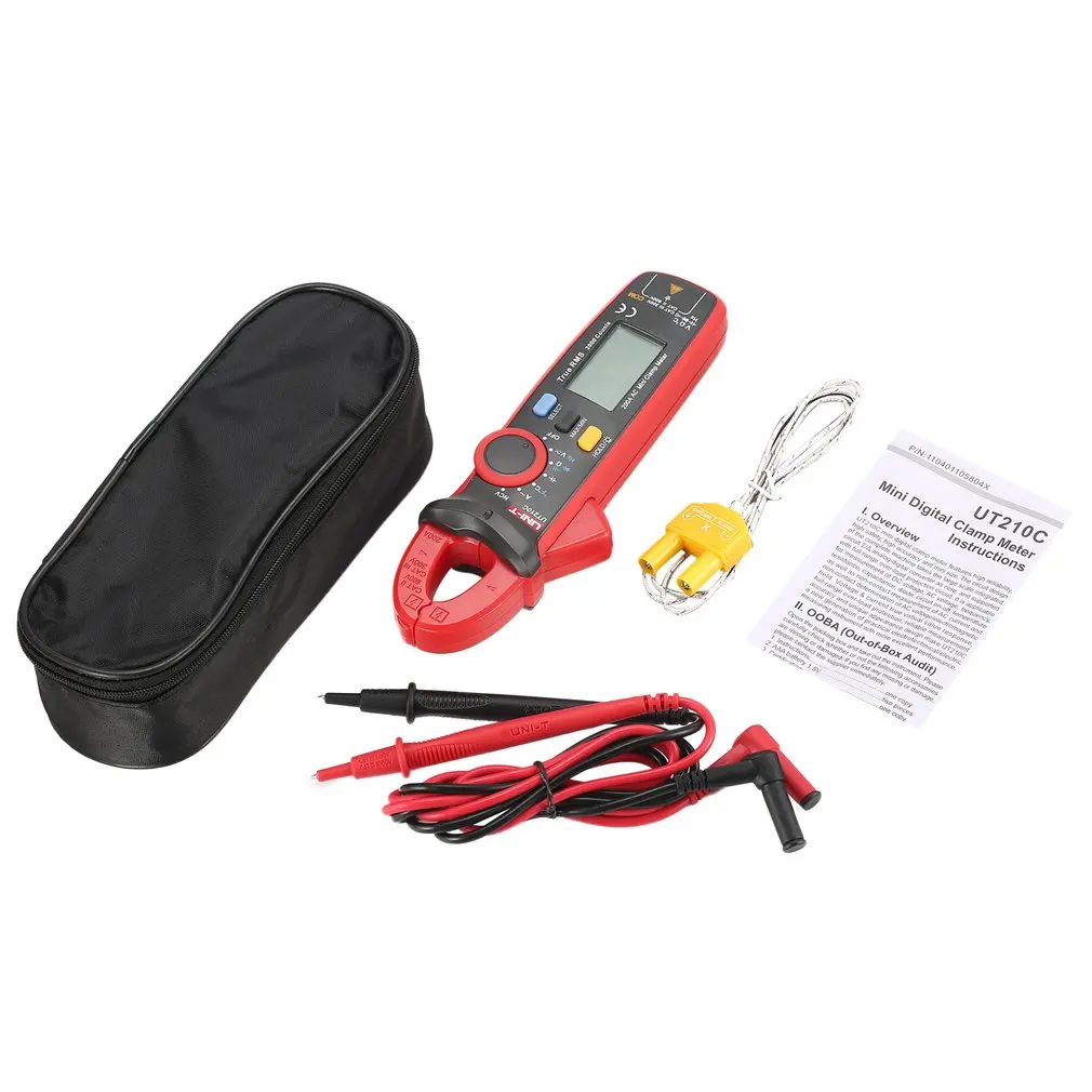 UNI-T Mini True RMS Digital Handheld Clamp Multimeter Volmeter Auto Range DC/AC Voltage Temperature NCV UT210C 210D 210E
UNI-T Mini True RMS Digital Handheld Clamp Multimeter Volmeter Auto Range DC/AC Voltage Temperature NCV UT210C 210D 210E