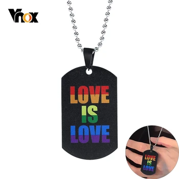 Vnox Casual Rainbow Dog Tag for Men Women LGBT Unisex Love Necklace Gay Leisbian Jewelry
Vnox Casual Rainbow Dog Tag for Men Women LGBT Unisex Love Necklace Gay Leisbian Jewelry