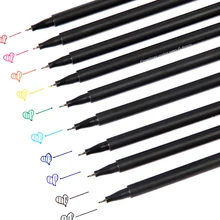 מיני 12/24Pcs Fineliner מברשת עט סט גרפיטי אמנות סמן ציור דיו צבעים עט אוניית קליגרפיה Finecolour עיפרון מכתבים(China)