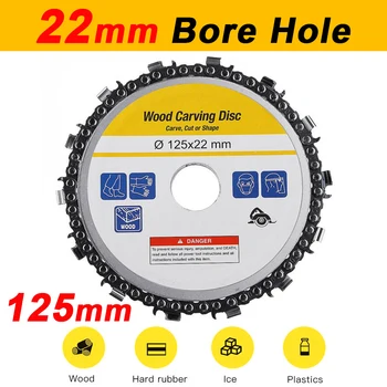 Chain Saw Disc 14 Teeth Cutting Disc for 22mm Arbor Angle Grinder 5" Angle Grinder 125mm Cutting Disc for Wood 125mm disco D35 
Chain Saw Disc 14 Teeth Cutting Disc for 22mm Arbor Angle Grinder 5" Angle Grinder 125mm Cutting Disc for Wood 125mm disco D35