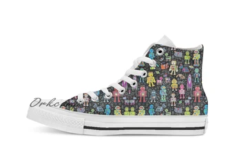 Robots in Space black fun pattern by Cecca Designs Custom Casual High Top lace-up Canvas shoes sneakers Drop shipping
Robots in Space black fun pattern by Cecca Designs Custom Casual High Top lace-up Canvas shoes sneakers Drop shipping