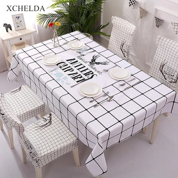 Dining Table Cover Rectangular Carpet Waterproof White Plaid Decoration Linen Tablecloth Living room Eating Desk Table Cloth
Dining Table Cover Rectangular Carpet Waterproof White Plaid Decoration Linen Tablecloth Living room Eating Desk Table Cloth