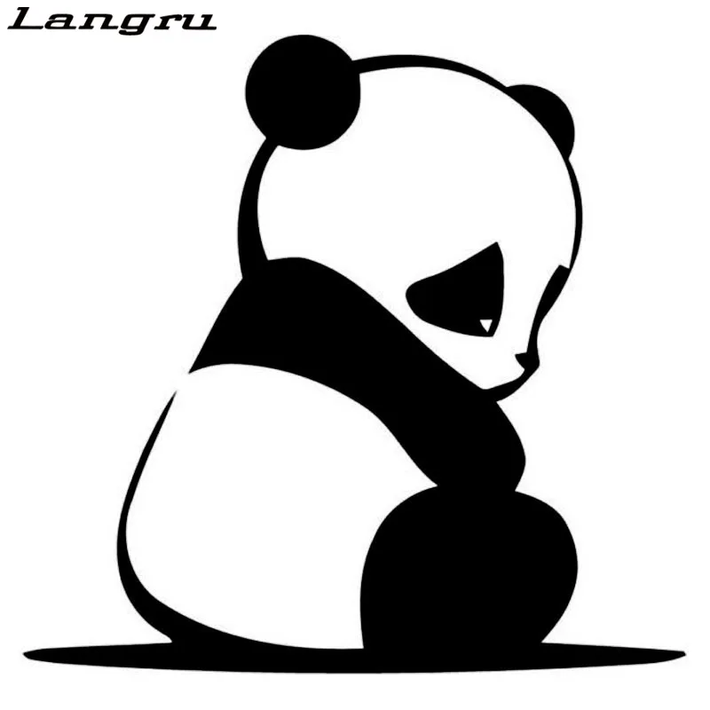 Langru 15 2*14 7 см Расстроенный грустный милый маленький автомобильный стикер панда