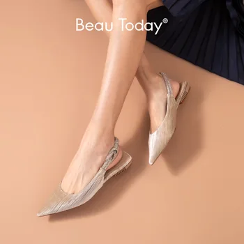 BeauToday Sandals Women Flannelette Elastic Band Pointed Toe Crystal Low Heel Ladies Summer Flat Shoes Handmade 32187
BeauToday Sandals Women Flannelette Elastic Band Pointed Toe Crystal Low Heel Ladies Summer Flat Shoes Handmade 32187