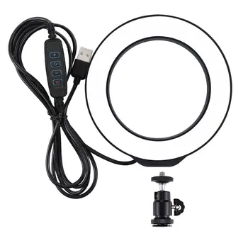 PULUZ 4.6/6.2 inch LED Ring Light USB 3 Modes Dimmable Photography Photographic Studio Video Light & Cold Shoe Tripod Ball Head
PULUZ 4.6/6.2 inch LED Ring Light USB 3 Modes Dimmable Photography Photographic Studio Video Light & Cold Shoe Tripod Ball Head