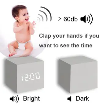 1pc Digital Wooden Led Alarm Clock Wood Retro Glow Clock Desktop Snooze Decor Control Tools Table Function Voice Desk S5T6
1pc Digital Wooden Led Alarm Clock Wood Retro Glow Clock Desktop Snooze Decor Control Tools Table Function Voice Desk S5T6