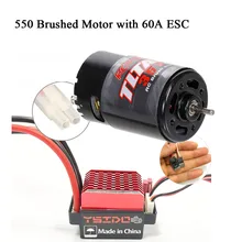 550 Brushed Motor 12T 21T 29T 35T 60A ESC for 1:10 RC Crawler Axial SCX10 AXI03007 JL 90046 Traxxas TRX4 TRX6 RC Car Boat Parts
550 Brushed Motor 12T 21T 29T 35T 60A ESC for 1:10 RC Crawler Axial SCX10 AXI03007 JL 90046 Traxxas TRX4 TRX6 RC Car Boat Parts