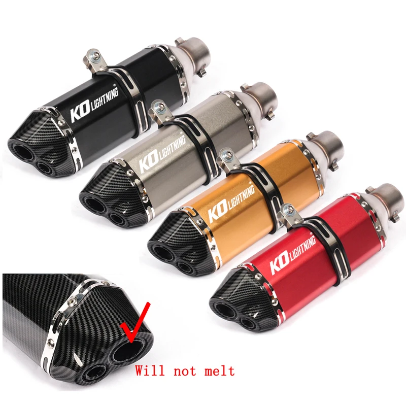 Dual-outlet 51mm Motorcycle Exhaust Pipe Aluminum Mufflers No DB Killer Escape Universal for Dirt Bike Scooter Exhaust Tips 370
Dual-outlet 51mm Motorcycle Exhaust Pipe Aluminum Mufflers No DB Killer Escape Universal for Dirt Bike Scooter Exhaust Tips 370