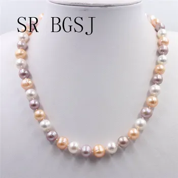 Free Shipping SR 9-10mm AA Grade Round Mixed Freshwater Pearl Beads Knot Toggle Clasp Women Pearl Necklace 18" 
Free Shipping SR 9-10mm AA Grade Round Mixed Freshwater Pearl Beads Knot Toggle Clasp Women Pearl Necklace 18"