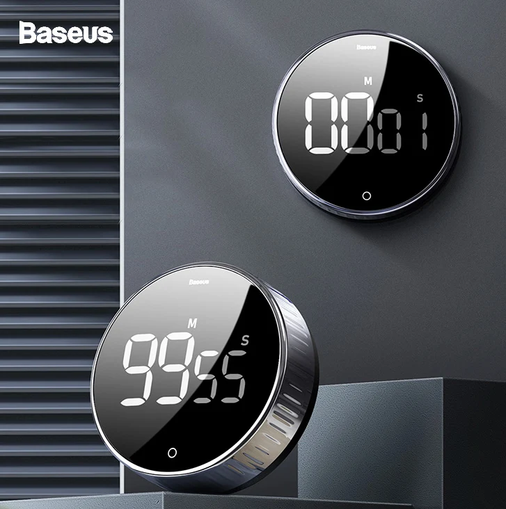 Baseus LED Digital Kitchen Timer For Cooking Shower Study Stopwatch Alarm Clock Magnetic Electronic Cooking Countdown Time Timer
Baseus LED Digital Kitchen Timer For Cooking Shower Study Stopwatch Alarm Clock Magnetic Electronic Cooking Countdown Time Timer