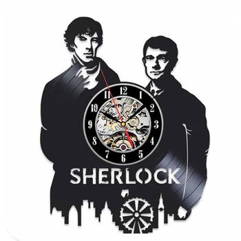 Sherlock Holmes Vinyl Wall Clock Modern Design Detective Movie Theme 3D Sticker Vintage Vinyl Record Clock Wall Watch Home Decor
Sherlock Holmes Vinyl Wall Clock Modern Design Detective Movie Theme 3D Sticker Vintage Vinyl Record Clock Wall Watch Home Decor
