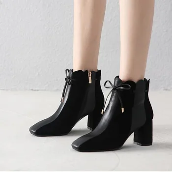 Women's Martin boots winter new leather lace bow fashion side zipper boots women's temperament fashion wild Martin boots
Women's Martin boots winter new leather lace bow fashion side zipper boots women's temperament fashion wild Martin boots