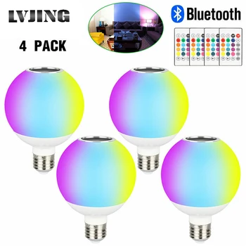 4pcs/lot Smart Bluetooth Light Bulb RGB Magic Dimmable Light Bulb Lamp E27 Music Playing Wireless Led Lamp w/ 24 Keys Remote
4pcs/lot Smart Bluetooth Light Bulb RGB Magic Dimmable Light Bulb Lamp E27 Music Playing Wireless Led Lamp w/ 24 Keys Remote