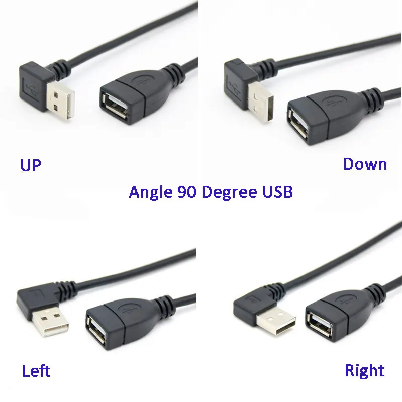 USB 2 0 A папа мама 30 см 50 90 градусов вверх вниз влево вправо Угловой удлинитель