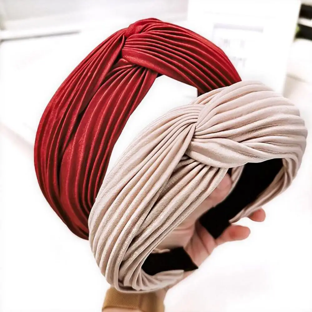 New Fashion Women Headband Cross Knot Crumpled Cloth Solid Hairband Adult Soft High Elastic Hair Band Female Hair Accessories
New Fashion Women Headband Cross Knot Crumpled Cloth Solid Hairband Adult Soft High Elastic Hair Band Female Hair Accessories