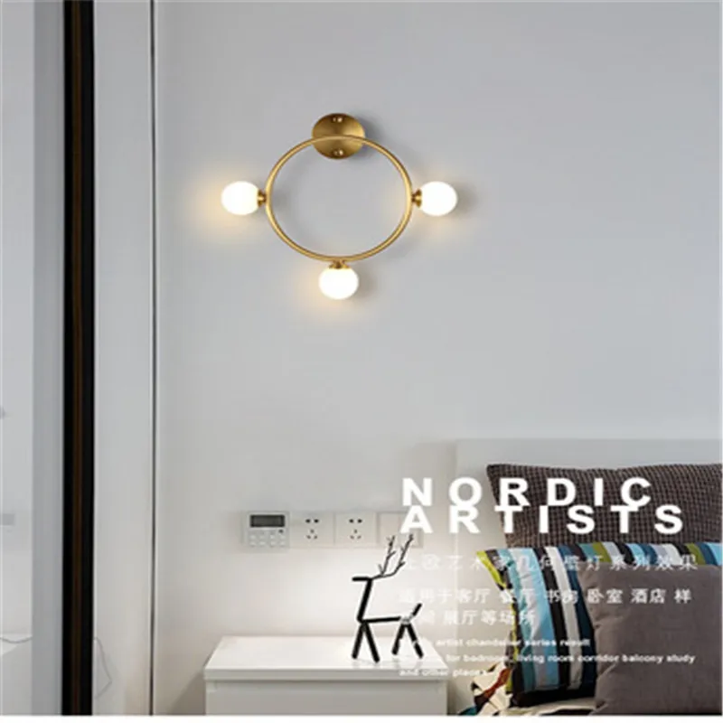 Nordic Designer Three Heads Golden Geometry Aisle Personality Creative Living Room Hotel Dinner room Bar Brass Bedside Wall Lamp
Nordic Designer Three Heads Golden Geometry Aisle Personality Creative Living Room Hotel Dinner room Bar Brass Bedside Wall Lamp