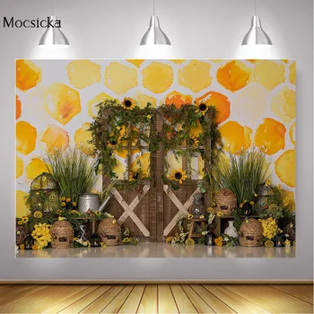 Newborn Little Bee Portrait Backdrop for Photo Studio Sunflowers Flower Retro Door Children Birthday Background Photography Prop
Newborn Little Bee Portrait Backdrop for Photo Studio Sunflowers Flower Retro Door Children Birthday Background Photography Prop