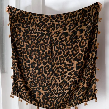 Yyun Leopard Print Scarf Fashion Designer Tassels Scarfs Women Blue Brown Leopard Hijab Scarf Shawls and Wraps 
Yyun Leopard Print Scarf Fashion Designer Tassels Scarfs Women Blue Brown Leopard Hijab Scarf Shawls and Wraps