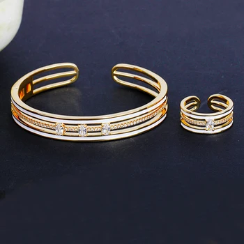 TIRIM 2020 NEW Trendy Crystal Bangle Ring for Women Abalone Shell Zirconia Wedding Engage Bracelet Set Dubai Jewelry
TIRIM 2020 NEW Trendy Crystal Bangle Ring for Women Abalone Shell Zirconia Wedding Engage Bracelet Set Dubai Jewelry