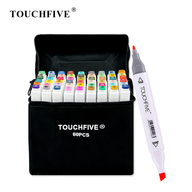 TouchFIVE 30/40/60/80 Color Felt-Tip Markers Manga Drawing Markers Pen Alcohol Based Sketch Oily Twin Brush Pen Art Supplies
TouchFIVE 30/40/60/80 Color Felt-Tip Markers Manga Drawing Markers Pen Alcohol Based Sketch Oily Twin Brush Pen Art Supplies