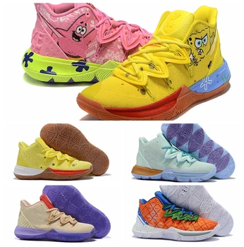 

2020 Sponge x Kyrie 5 Pineapple House Mens Basketball Shoes Irving 5s Graffiti Keep Sue Fresh Patrick Squidward Star Sneaker