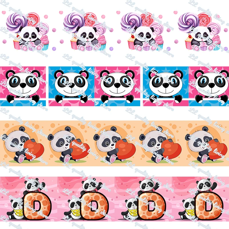 16-75mm Creative Cartoon Panda Printed Grosgrain Ribbon/16mm Printed Elastic Foe Ribbons DIY Hair Bows Sewing Webbing 50 Yards
16-75mm Creative Cartoon Panda Printed Grosgrain Ribbon/16mm Printed Elastic Foe Ribbons DIY Hair Bows Sewing Webbing 50 Yards