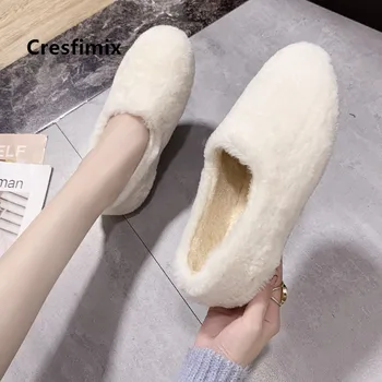 Cresfimix zapatos de mujer women cute sweet round toe flat shoes ladies fashion winter warm fur flats white casual shoes a9027
Cresfimix zapatos de mujer women cute sweet round toe flat shoes ladies fashion winter warm fur flats white casual shoes a9027