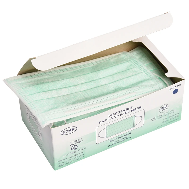 200PCS Face Mouth Medical Masks Disposable 3 Layers Personal Protection Earloop Anti-Dust For Surgical Medical Mask Blue Green
200PCS Face Mouth Medical Masks Disposable 3 Layers Personal Protection Earloop Anti-Dust For Surgical Medical Mask Blue Green