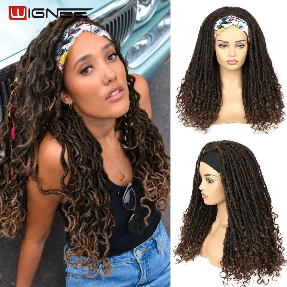 Wignee Long Ombre Brown Synthetic Wigs Headband Faux locs Dreadlock Dreads Braiding Crochet Twist Fiber American Women Hair Wigs
Wignee Long Ombre Brown Synthetic Wigs Headband Faux locs Dreadlock Dreads Braiding Crochet Twist Fiber American Women Hair Wigs