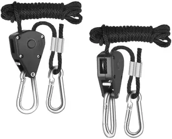 2pcs 1/8 Inch 8Feet Long Heavy Duty Adjustable Rope Clip Hanger for Grow Light Kit Hanging Ratchet Canoe Bow Stern Tie Down
2pcs 1/8 Inch 8Feet Long Heavy Duty Adjustable Rope Clip Hanger for Grow Light Kit Hanging Ratchet Canoe Bow Stern Tie Down